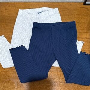 Old navy Kids Ribbed Leggings Set - Navy and Gray